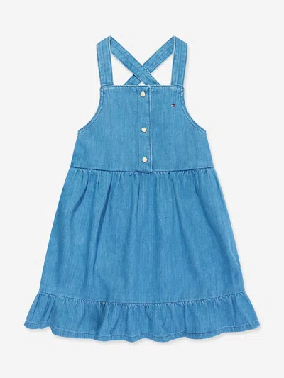 Tommy Hilfiger Kids' Girls Strappy Summery Denim Dress In Blue