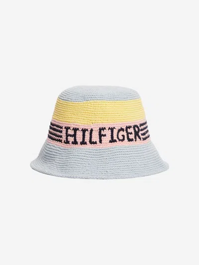 Tommy Hilfiger Kids'  Girls Summer Prep Crochet Hat In Blue
