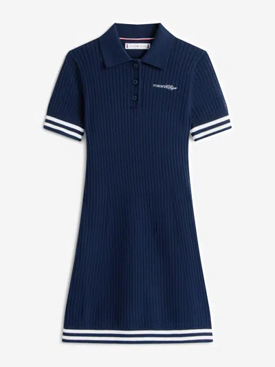 Tommy Hilfiger Babies'  Girls Sweater Polo Dress In Blue