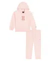 Tommy Hilfiger Baby Girls 2-piece Hoodie And Joggers Set In Pink
