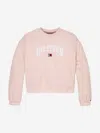 Tommy Hilfiger Girls Varsity Sweatshirt In Pink