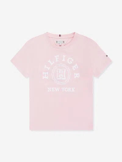 Tommy Hilfiger Kids' Girls Varsity T-shirt In Pink