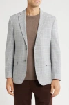 Tommy Hilfiger Glen Plaid Recycled Polyester Blend Suit Jacket In Gray