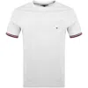 Tommy Hilfiger Global Stripe Cuffs T Shirt White In White