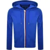 Tommy Hilfiger Global Stripe Full Zip Hoodie Blue In Blue
