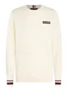 Tommy Hilfiger Global Stripe Pullover With Logo In Brown