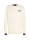 Tommy Hilfiger Global Stripe Pullover With Logo In Calico