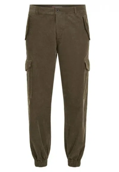 Tommy Hilfiger Gmd El Cuff Corduroy Cargo Pants In Verde