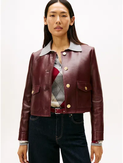 Tommy Hilfiger Gold In Burgundy