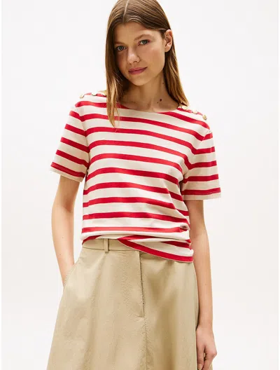 Tommy Hilfiger Gold Button In Neutral