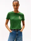Tommy Hilfiger Gold Crest Logo T In Green