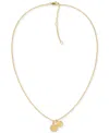 Tommy Hilfiger Gold-tone Circle Crystal Pendant Necklace, 16" + 2" Extender In Gold Plate