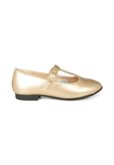 Tommy Hilfiger Kids' Golden Ballet Flats For Girl With Flag