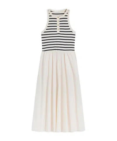 Tommy Hilfiger Gold-tone Button Sleeveless Maxi Dress In Pink
