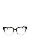 Tommy Hilfiger Gradient-effect Rectangle-frame Glasses In Black