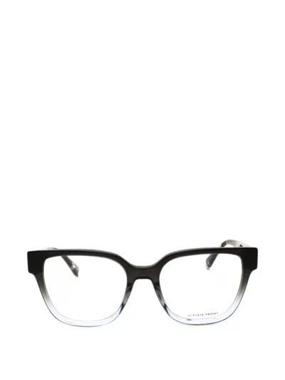 Tommy Hilfiger Gradient-effect Rectangle-frame Glasses In Black