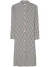 Tommy Hilfiger Graphic-print Twill Midi Shirt Dress In White