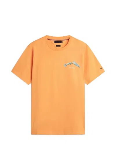 Tommy Hilfiger Graphic-print T-shirt In Orange
