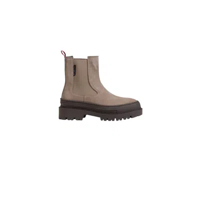 Tommy Hilfiger Gray Suede Boot In Neutral