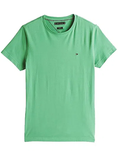 Tommy Hilfiger Flag-logo Crew-neck T-shirt In Green