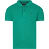 TOMMY HILFIGER GREEN POLO SHIRT FOR BOY WITH LOGO