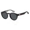 Tommy Hilfiger Grey Round Unisex Sunglasses Th 1555/s 008a/ir 48