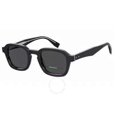 Tommy Hilfiger Grey Square Men's Sunglasses Th 2032/s 0807/ir 49 In Black