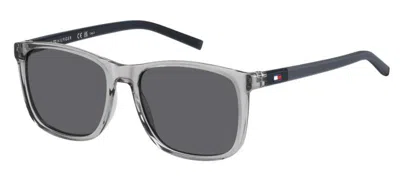 Tommy Hilfiger Grey Square Unisex Sunglasses Th 2120/s 0kb7/ir 50 In Gray