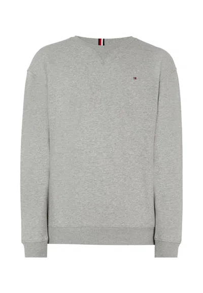 Tommy Hilfiger Grey Sweatshirt For Kids With Flag In Gray