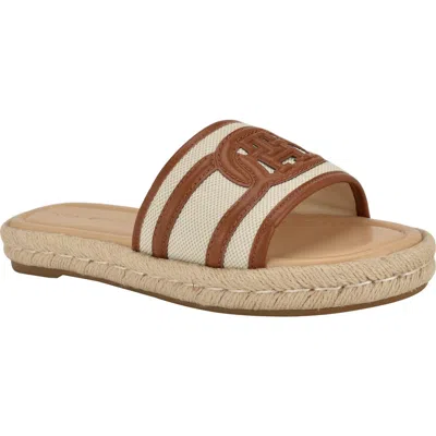 Tommy Hilfiger Hadjea Espadrille Slide Sandal In Natural/british Tan