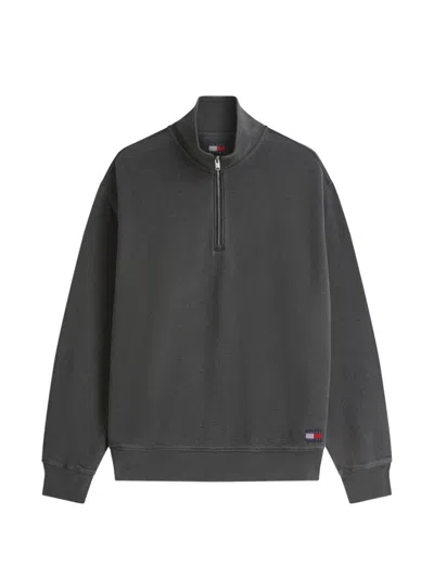 Tommy Hilfiger Half-zip Sweatshirt In Gray