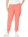 Tommy Hilfiger Hampton Chino Pants Women Coral High Rise Skinny Leg Fts1209 In Pink