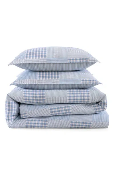 Tommy Hilfiger Hamptons Patchwork Cotton Percale Duvet Cover & Shams Set In Blue