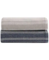 Tommy Hilfiger Harbor Stripe Cotton Yarn Dyed Blanket In Blue