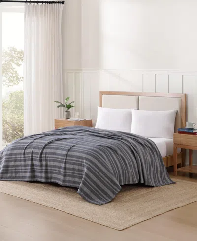 TOMMY HILFIGER HARBOR STRIPE COTTON YARN DYED BLANKET, KING