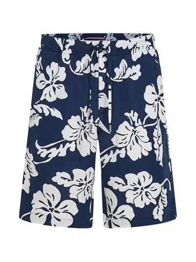 Tommy Hilfiger Harlem Shorts Mit Blumen-print In Blue