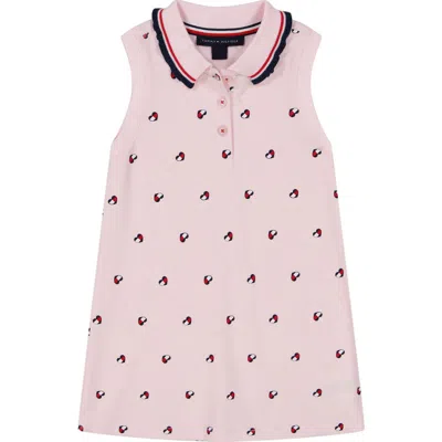 Tommy Hilfiger Babies'  Heart Logo Piqué Polo Dress In Pink