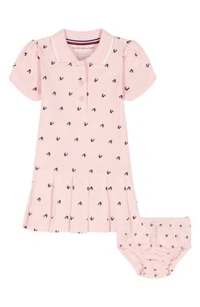 Tommy Hilfiger Babies'  Heart Polo Dress & Bloomers Set In Pink