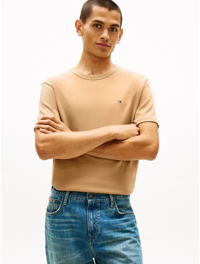 Tommy Hilfiger Heavyweight Crewneck T In Brown