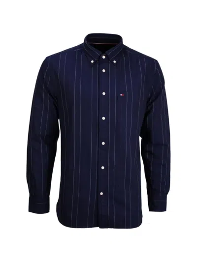 Tommy Hilfiger Heritage Oxford Pinstripe Shirt In Blue