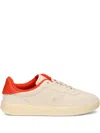 Tommy Hilfiger Heritage Perforated Leather Sneakers In Neutral