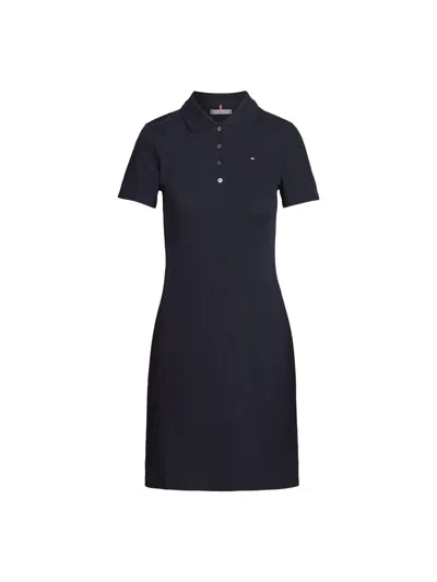 Tommy Hilfiger Heritage Slim Fit Polo Shirt Dress In Desert Sky