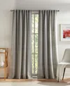 Tommy Hilfiger Herringbone Back Tab Dusty 2-piece Curtain Panel, 50" X 108" In Dark Gray