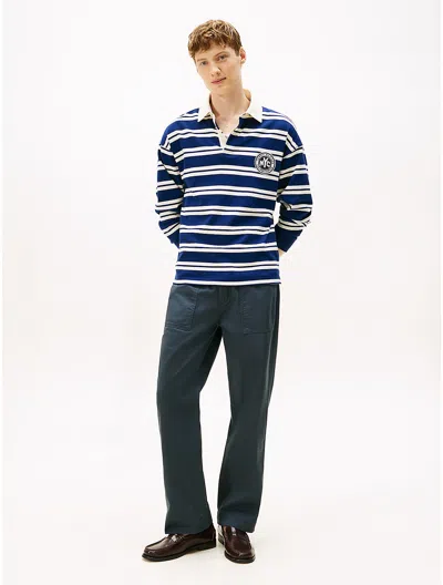 Tommy Hilfiger Herringbone Field Pant In Blue