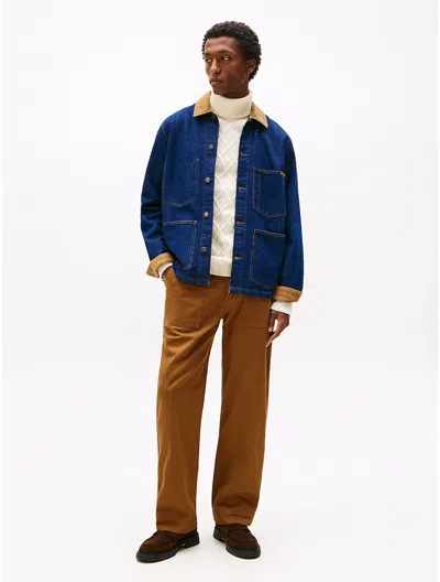 Tommy Hilfiger Herringbone Field Pant In Brown