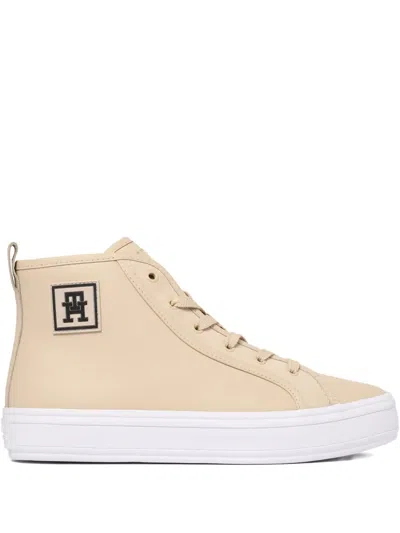 Tommy Hilfiger Hi-top Sneakers In Neutrals