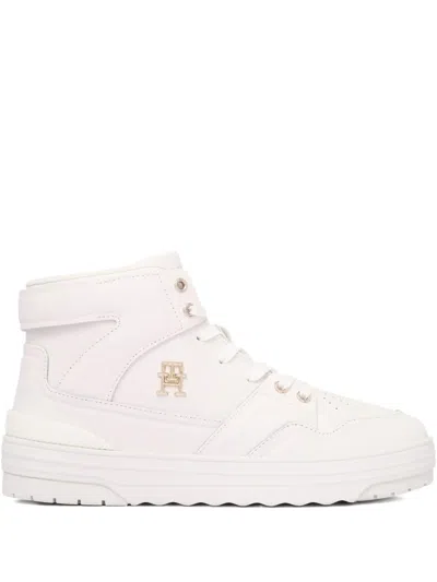 Tommy Hilfiger Hi-top Sneakers In Weiss