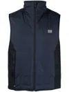 Tommy Hilfiger High Neck Padded Gilet In Blau
