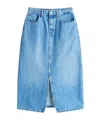 Tommy Hilfiger High Rise Denim Midi Skirt In Uma