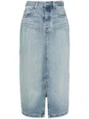 Tommy Hilfiger High-rise Midi Skirt In 蓝色